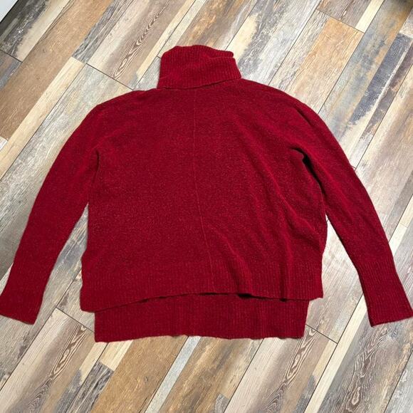 Red turtleneck sweater |Knit Wool blend Sweater | Y2K Preppy - Picture 1 of 6